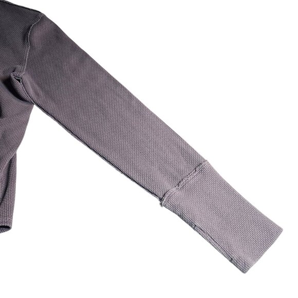 We The Free Waffle Knit Henley Top Medium Purple Loungecore Soft Grunge - Picture 5 of 11